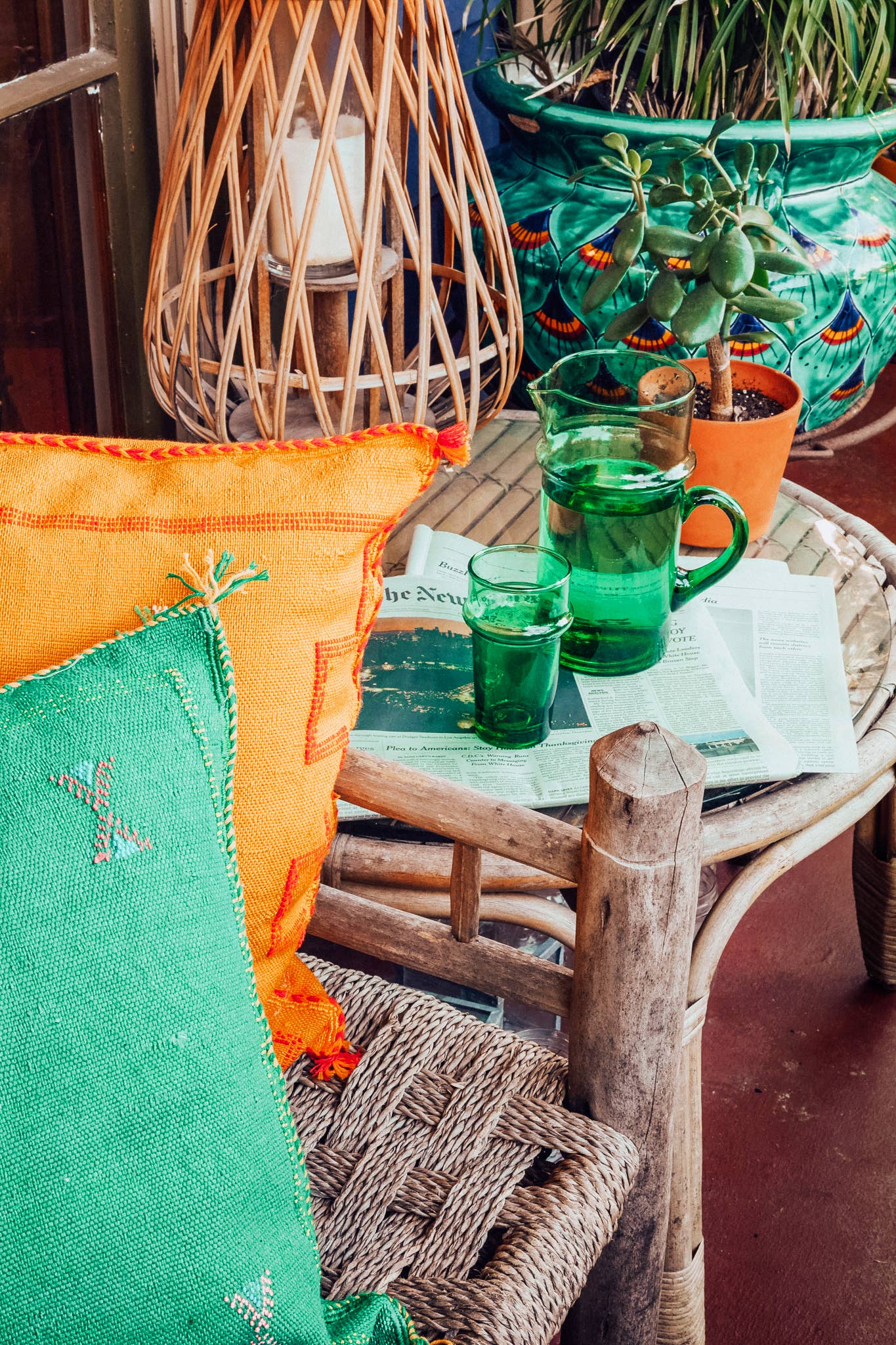 Voyage - Wholesale Drinking Glass/Cup - Moroccan Palm Green Beldi Glass (24)11