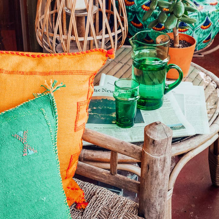 Voyage - Wholesale Drinking Glass/Cup - Moroccan Palm Green Beldi Glass (24)11