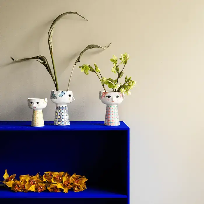 Danish Design Collective - Wholesale Vase - Bjørn Wiinblad - Eva - Long Base Ceramic 3D Plant Pot / Vase4