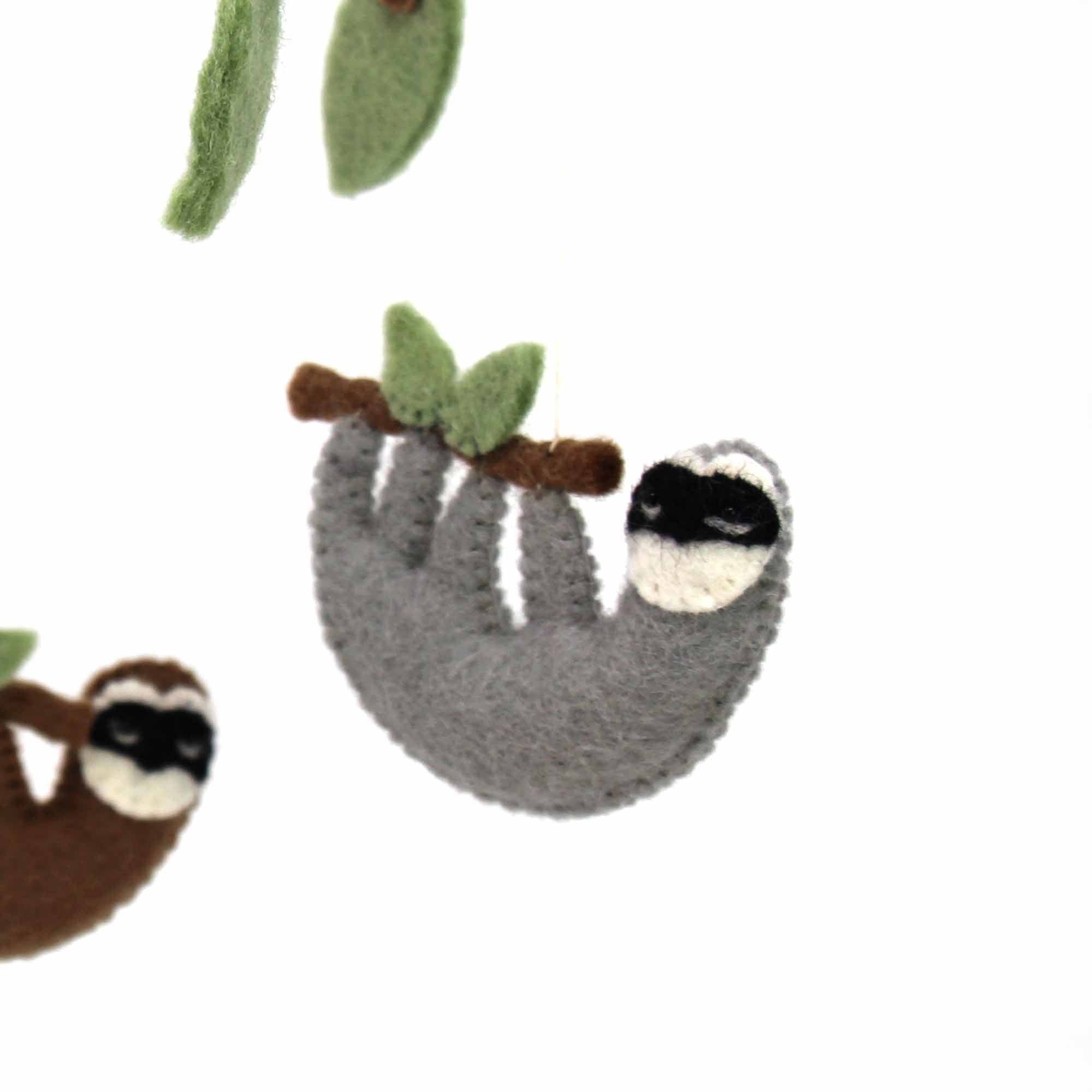 Global Crafts - Wholesale Baby Mobile - Sloths Felt Nursery Mobile4