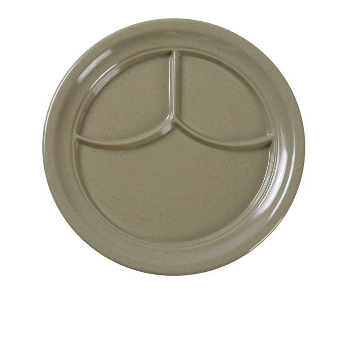 EcoQuality – wholesale Dinner plate – 9 1/2" 3-Compartment Plate, Compartment Melamine Sand0