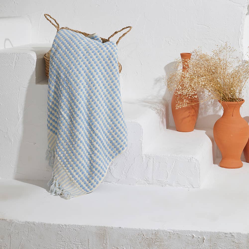 Kikoya - Wholesale Bath Towel - Pompom Bubble Handloom Bath Turkish Towels Farmhouse Decor30