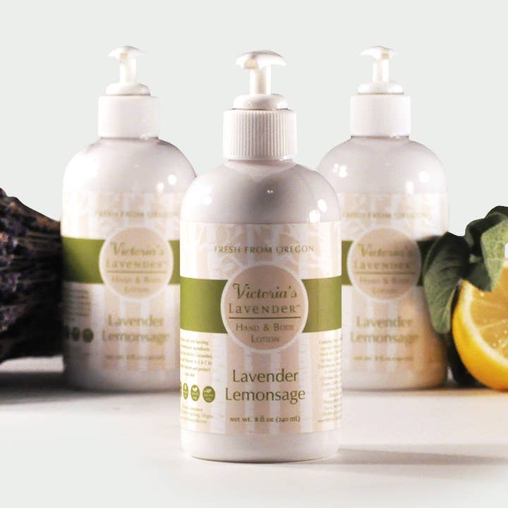 Hand and Body Lotion-Lavender Lemonsage for wholesale by Victoria's Lavender, LLC