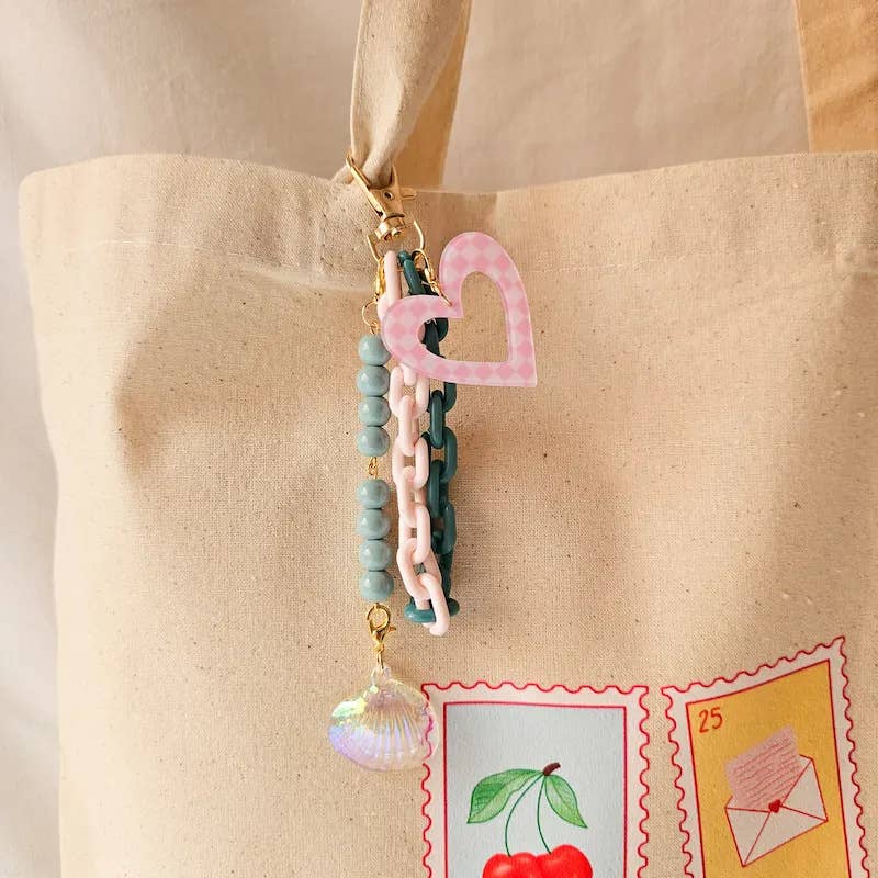 MKS America - Wholesale Keychain - Women's - Bohemia Acrylic link & Beads Chain Bag Charm Keychain23