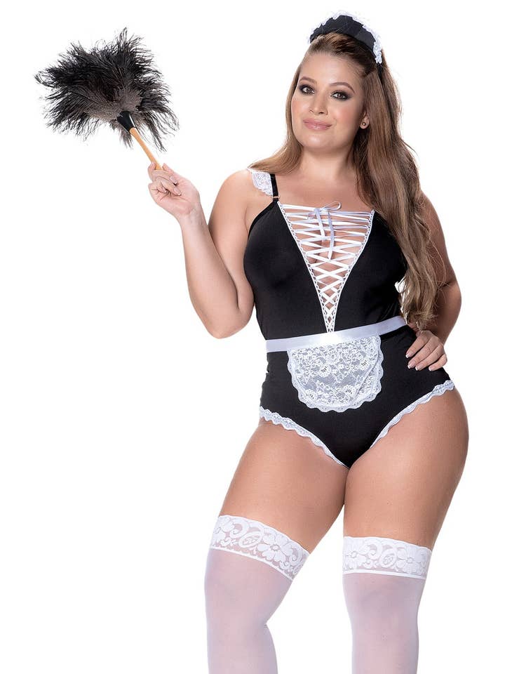 Plus Size Sexy Maid Costume for wholesale on Faire