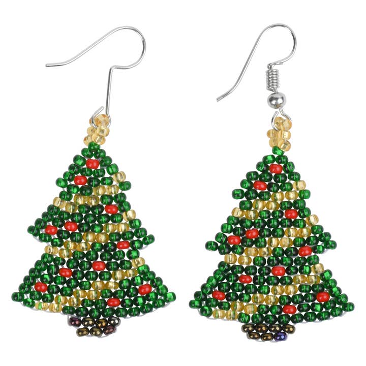 Christmas Tree Earrings for wholesale by Bamboo Trading Company