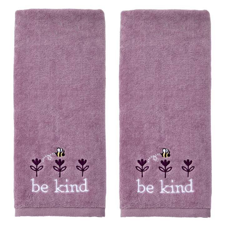 Bee Kind 2-Piece Hand Towel Set, Lavender for wholesale by SKL HOME