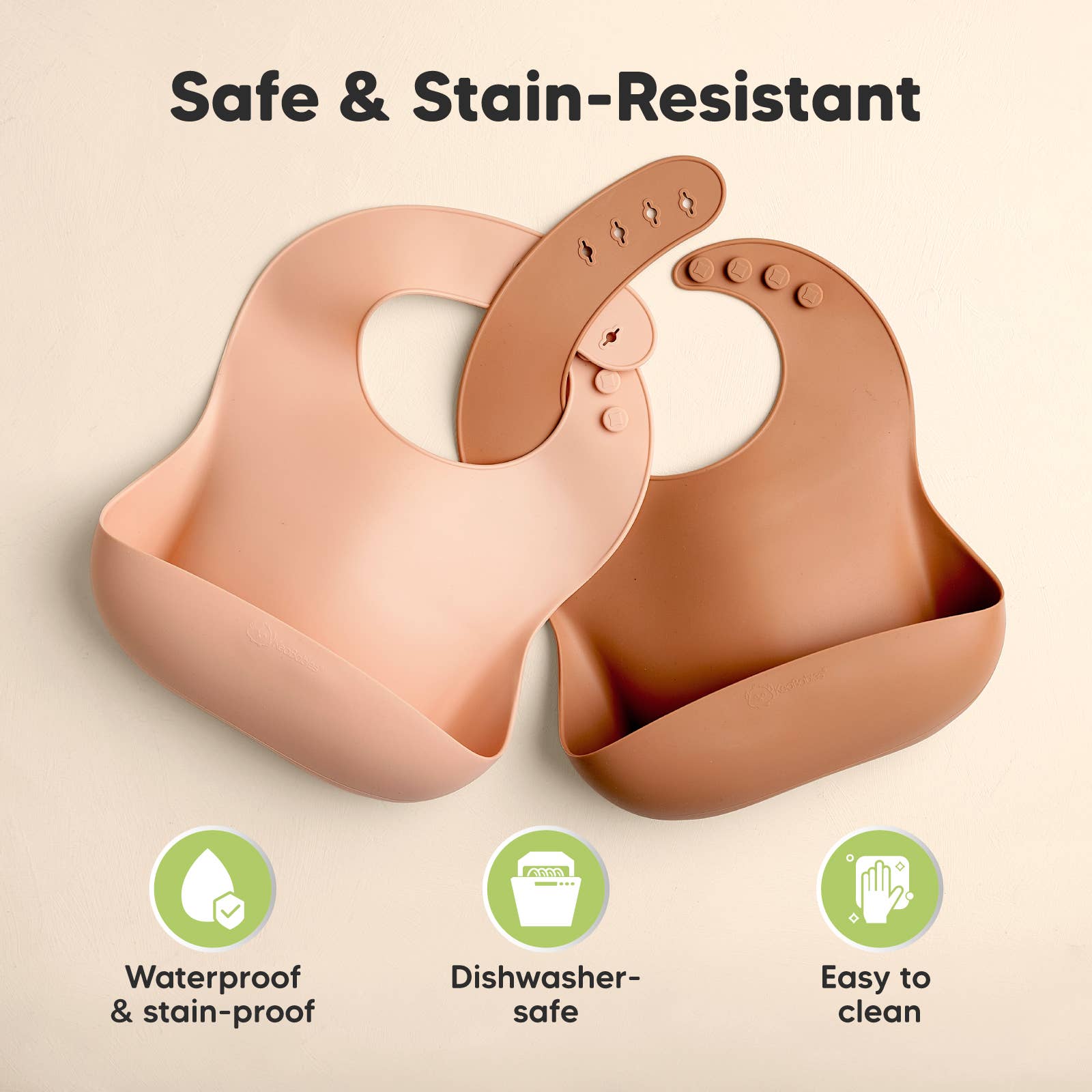 Dusk 2-Pack Prep Silicone Bibs for Babies, Toddlers, Boys, Girls for wholesale on Faire4