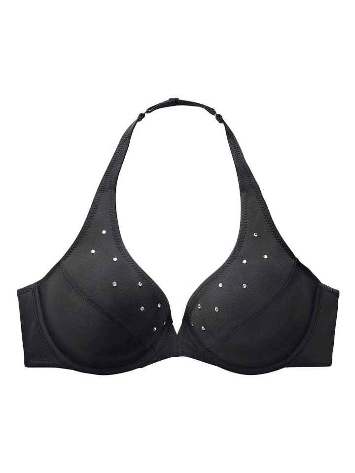 Black LASCANA Women's Rhinestone Embellished Multiway Unlined Bra for wholesale on Faire