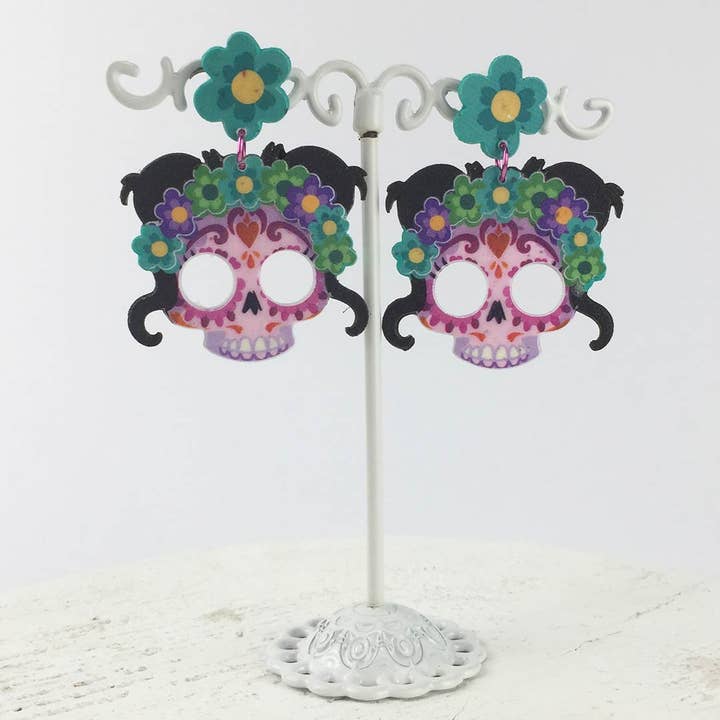 Pipapaper - Wholesale Dangle Earrings - CATRINA-2 PENDING MEXICO1