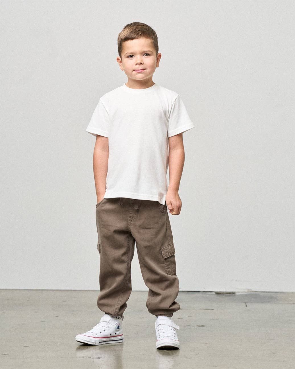 Little Bipsy - Wholesale Pants - Baby - Cotton Twill Cargo Jogger - Mushroom3