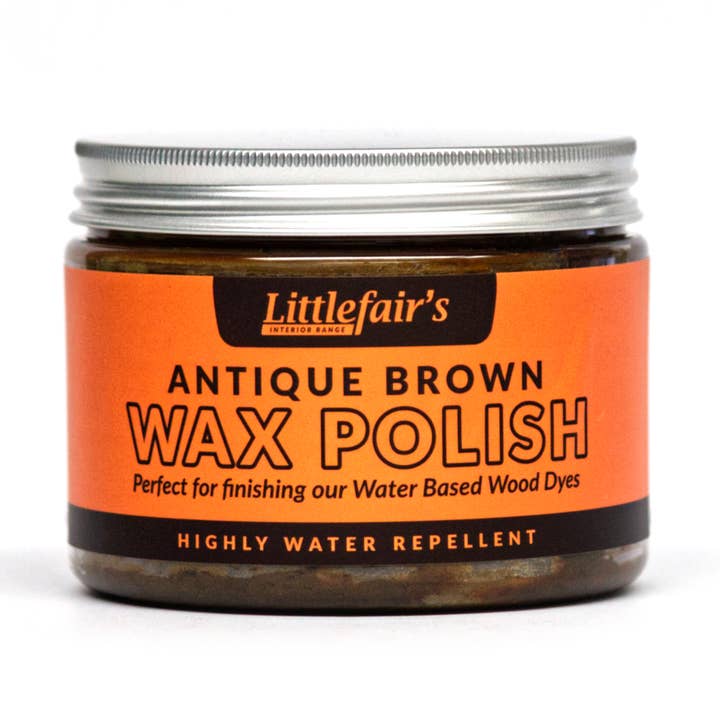 Quick Drying Water Repellent Wax Polish - Antique Brown for wholesale by Littlefairs Wood Finishing Products Ltd