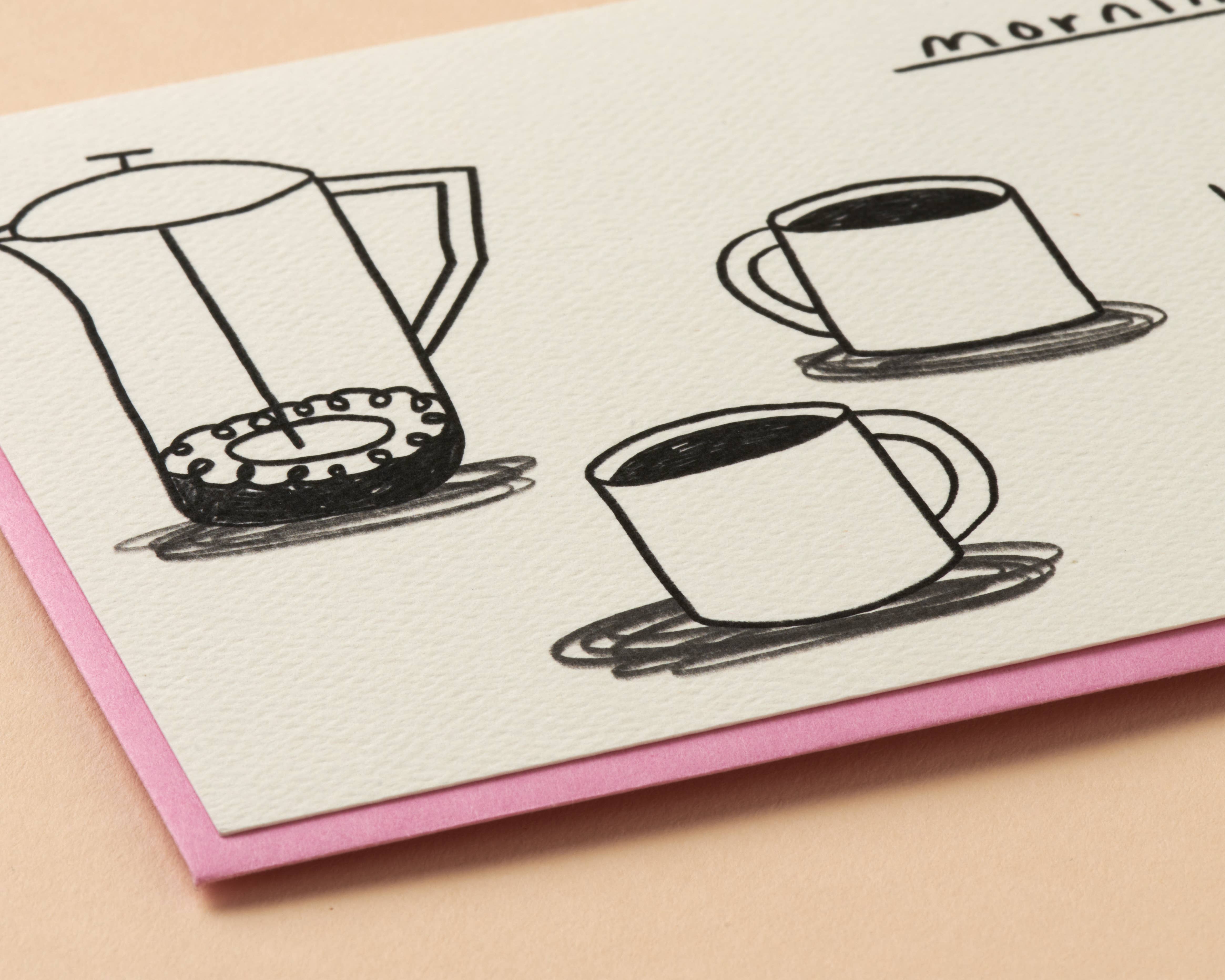 And Here We Are - Wholesale Love Card - Coffee Cups Greeting Card - Love, Valentine, Anniversary 1