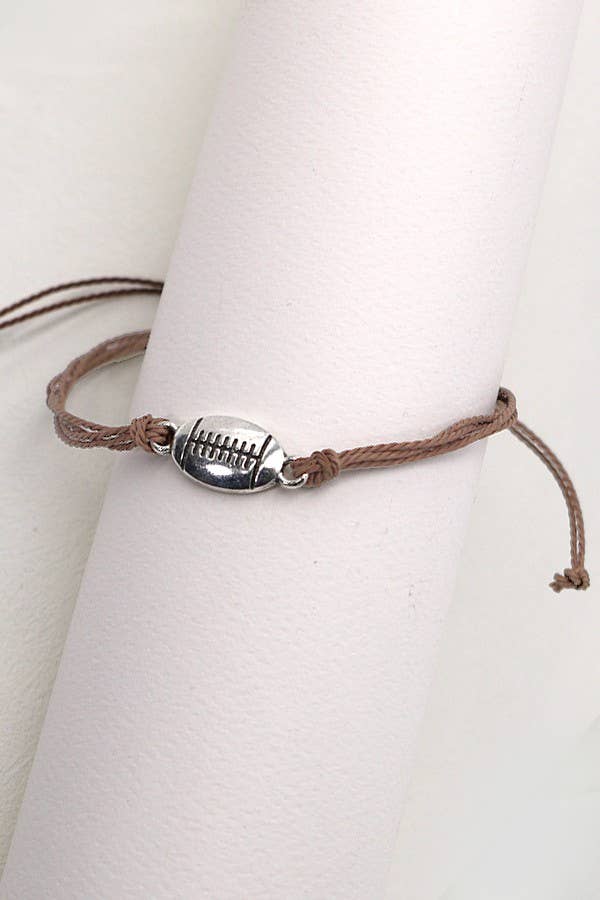 JOSSLYN by wall to wall - Wholesale Charm/Dangle Bracelet - GAME DAY FOOTBALL FRIENDSHIP BRACELET | 40B1072