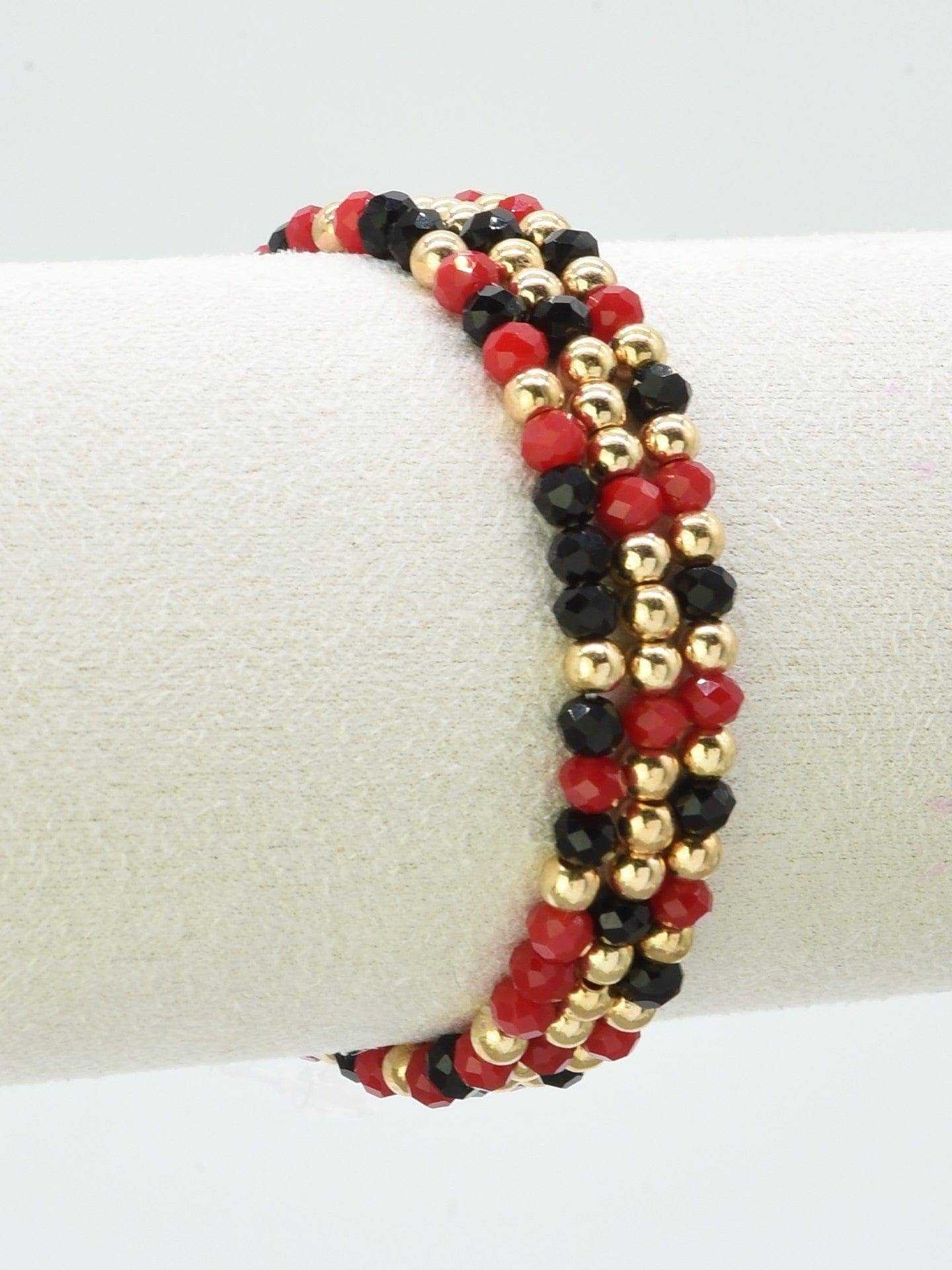 MiMi Wholesale - Wholesale Jewelry Set - CB2297 3 Piece CCB Glass Bead Stretch Bracelet Set0