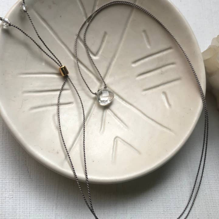 Sunday Girl by Amy DiLamarra - Wholesale Pendant/Charm Necklace - CGN-QTZ | Healing Crystals and Stones Necklace in Crystal Quartz shi1