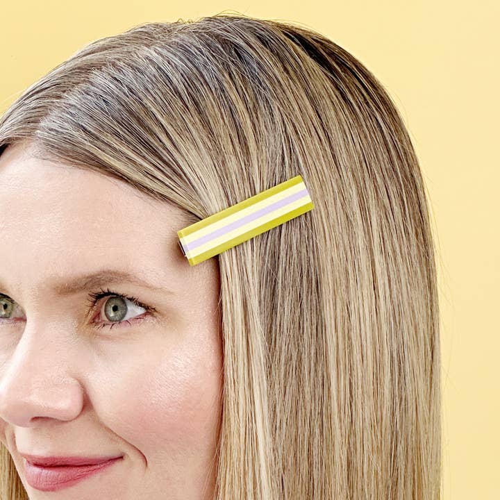 Combinist Goods - Wholesale Hair Clip - Women's - Striped Hair Clip | Large17