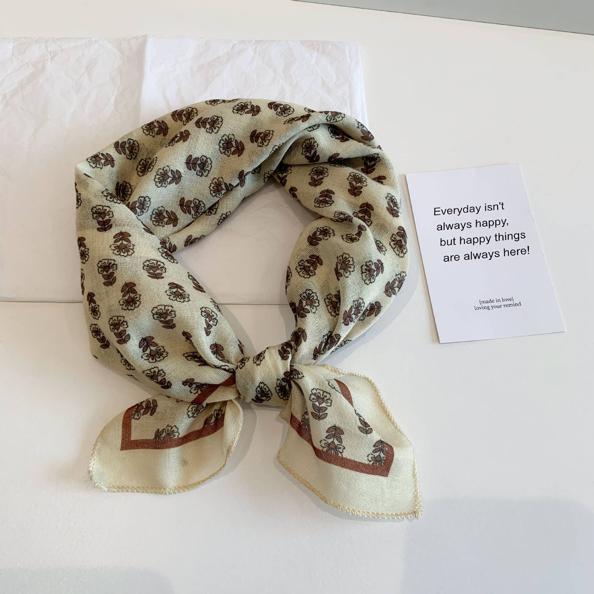 MKS America - Wholesale Bandana - Women's - Bohemia Tropical Floral botanical square scarf bandana2