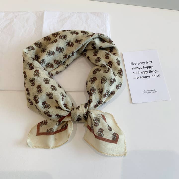 MKS America - Wholesale Bandana - Women's - Bohemia Tropical Floral botanical square scarf bandana2