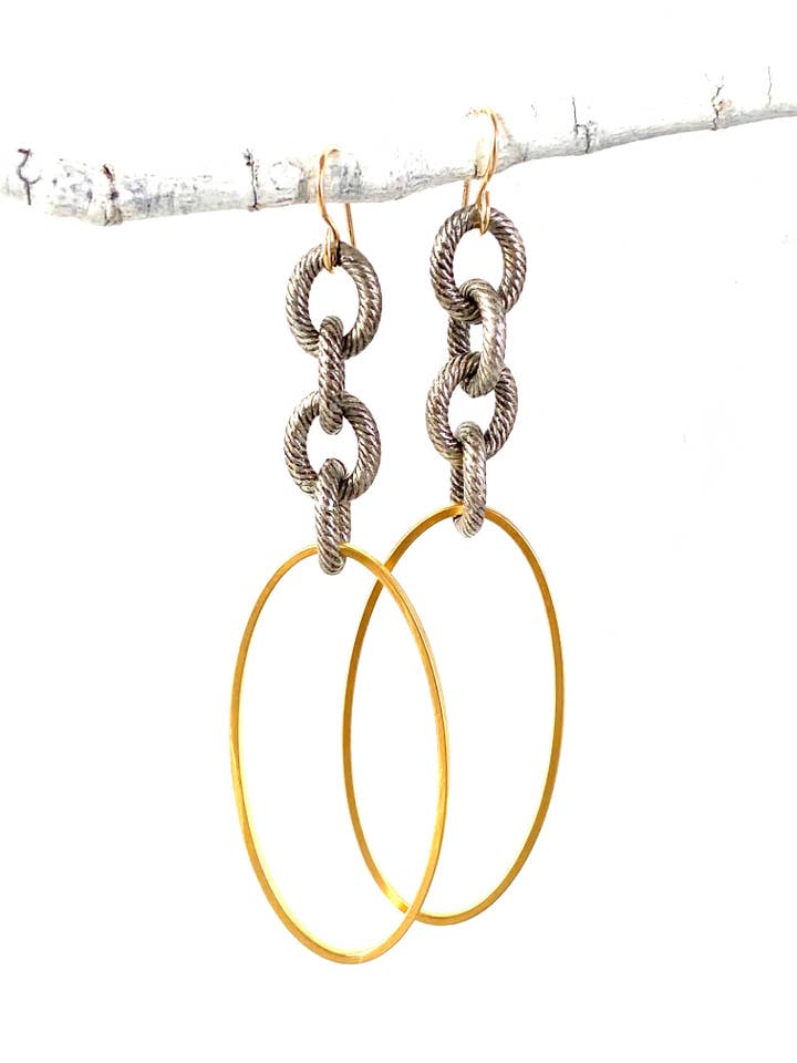 Oval Chain Drops-Cvcho-Best Seller for wholesale by CV Designs