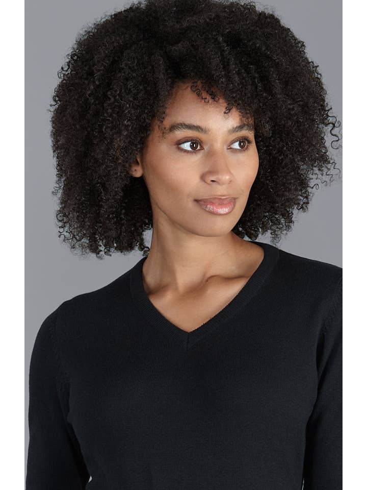 Paul James Knitwear - Wholesale Knitted jumper – Women′s - Womens Pure Cotton V-Neck Jumper7