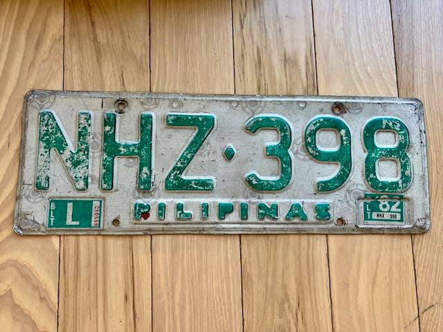 Targa delle Filippine 1982 per la vendita all'ingrosso da parte di RusticPlates