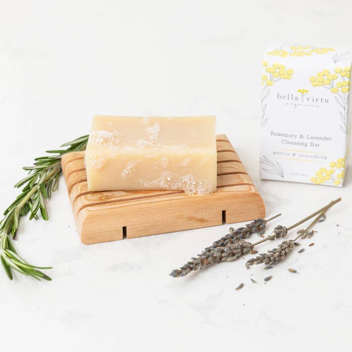 Rosemary & Lavender Cleansing Bar for wholesale by Bella Virtu Organics