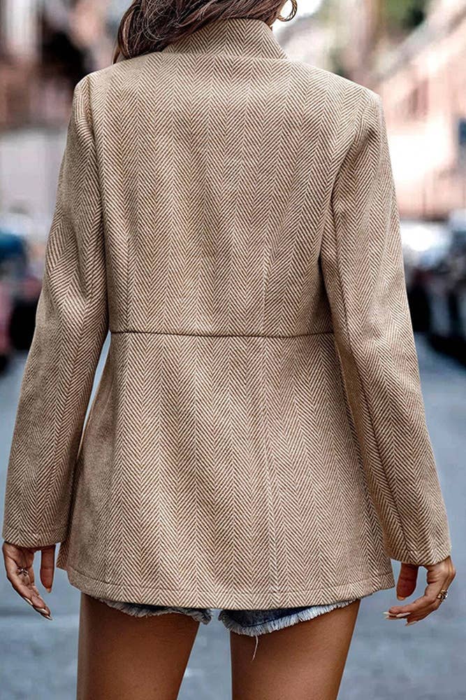 UNISHE - Wholesale Coat - Women's - Front Open Jacquard Suit Coat GSS0837