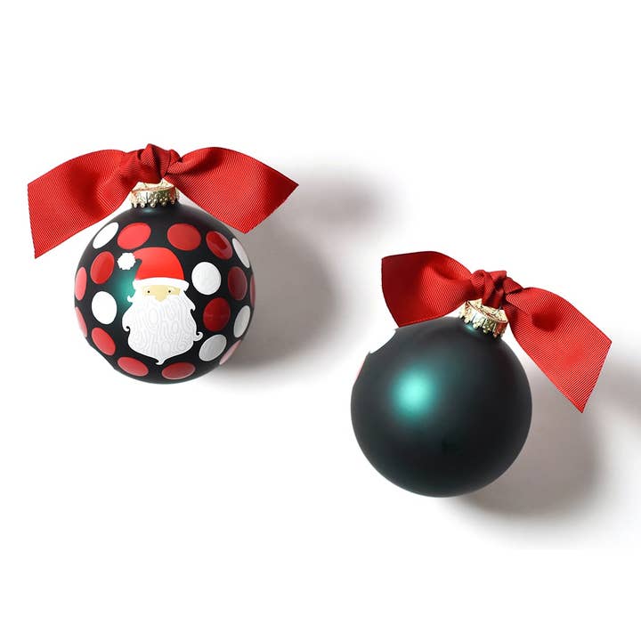 Coton Colors - Wholesale Ornament - Fair Skin Ho Ho Santa Glass Ornament