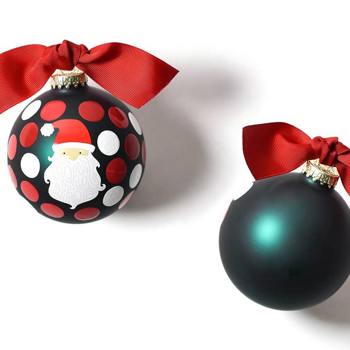 Coton Colors - Wholesale Ornament - Fair Skin Ho Ho Santa Glass Ornament0