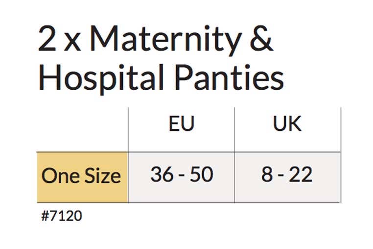 Black 2 X Deluxe Maternity & Hospital Panties for wholesale on Faire2