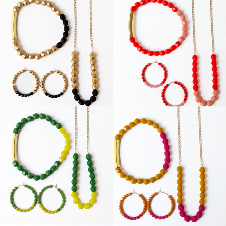 Nest Pretty Things - Wholesale Beaded/Pearl Necklace - Two-Tone Glass Bead Necklace on 24K Gold Chain- 12 colors19