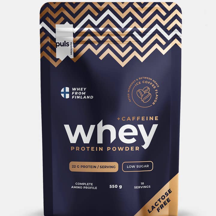 Puls Nutrition – Engroshandel Protein-/superfoodpulver – WHEY Iskaffe +koffein 550 g Laktosefri