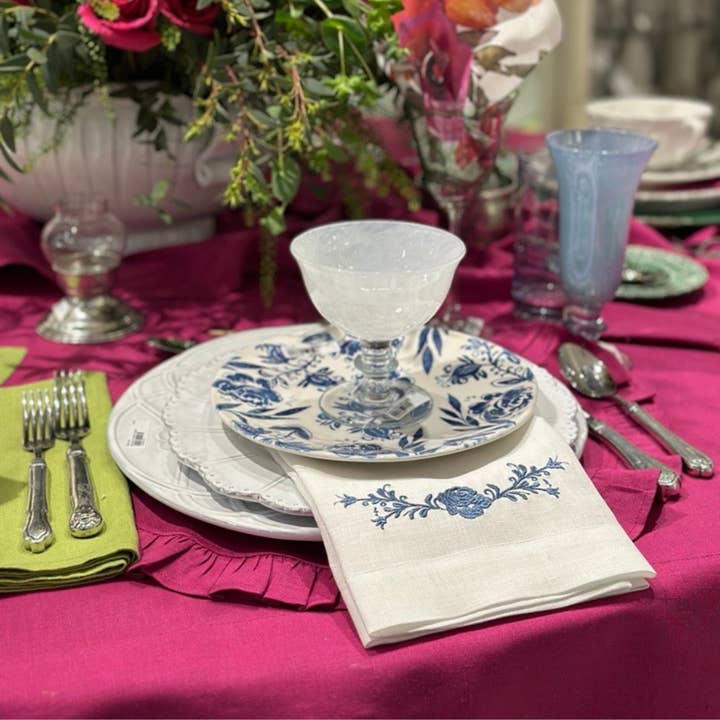 Arte Italica & Crown Linen Designs - Wholesale Tablecloth - Round Linen Tablecloth5