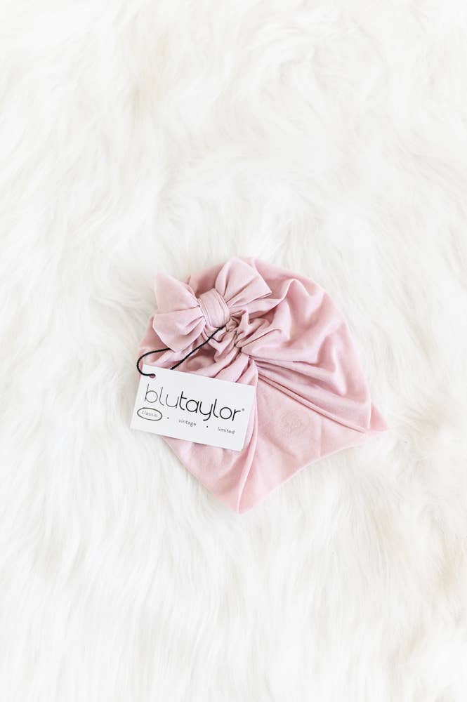 BluTaylor® - Wholesale Baby Headwrap - Baby - Classic Head Wrap Hat - Mauve Blush1