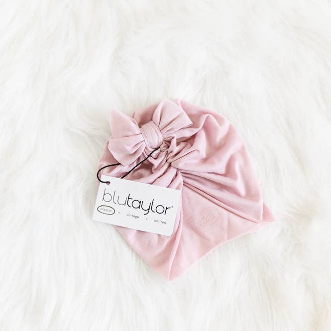 BluTaylor® - Wholesale Baby Headwrap - Baby - Classic Head Wrap Hat - Mauve Blush1