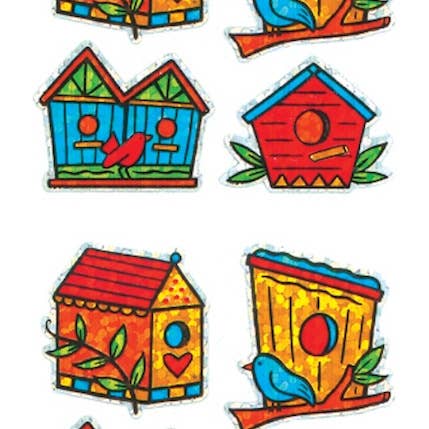 Mini Birdhouses Stickers - CLOSEOUT for wholesale by Jillson & Roberts