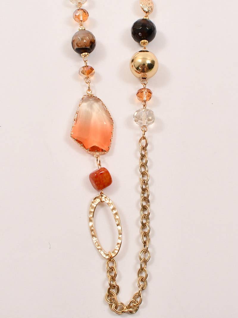 Victoria Moda - Wholesale Beaded/Pearl Necklace - Long necklace with precious crystal1