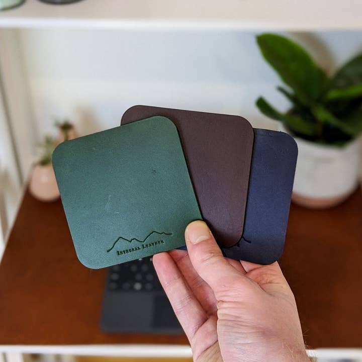 Integral Leather - Wholesale Coasters - Personalised Leather Coaster | Corporate Gifts | Home Decor3