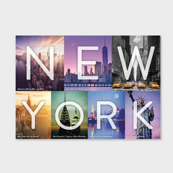Cartolina di NYC - NY, NY - il Centro dell'Universo 50 pz. per la vendita all'ingrosso da parte di Blu Ink Press, Inc.