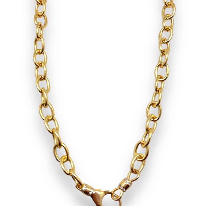 Shiver + Duke - Wholesale Link & Chain Necklace - Medium Gold Rolo Chain