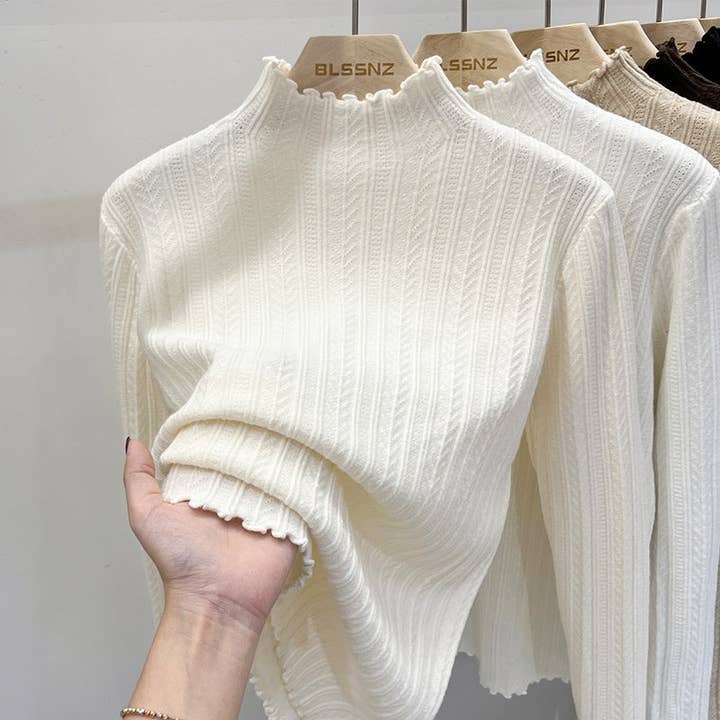 Katinki - Wholesale Knit Sweater - Women's - Ribbed High-Neck Sweater