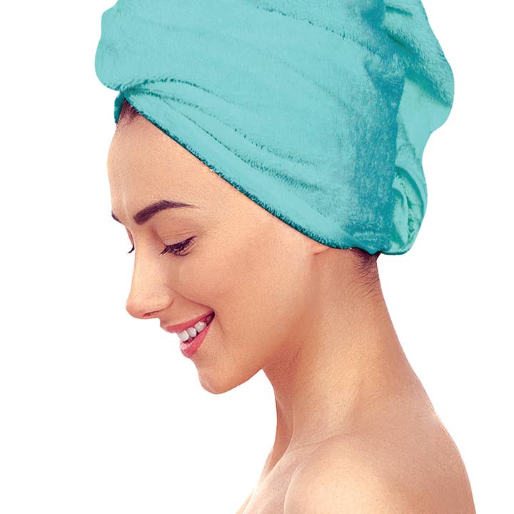 DM Merchandising - Wholesale Hair Towel/Wrap - Lemon Lavender Turbo Towel Open Stock