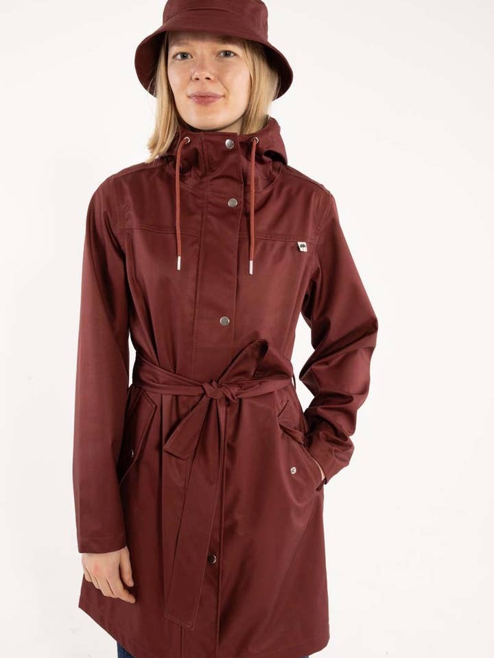 Danerainlover Raincoat Dark Brick for wholesale by Danefae København