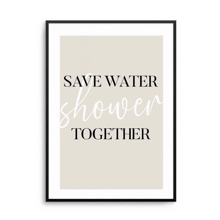 Save Water Shower Samen Afdrukken voor wholesale door D'LUXE PRINTS
