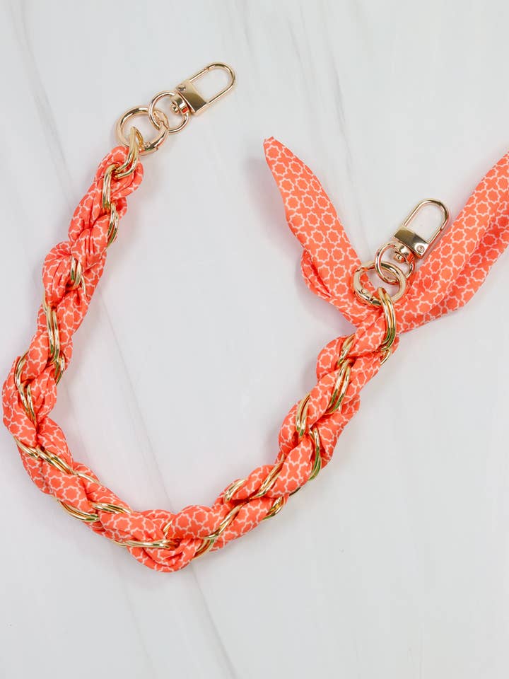 Chaîne de sac écharpe Serafina orange pour la vente par Caroline Hill