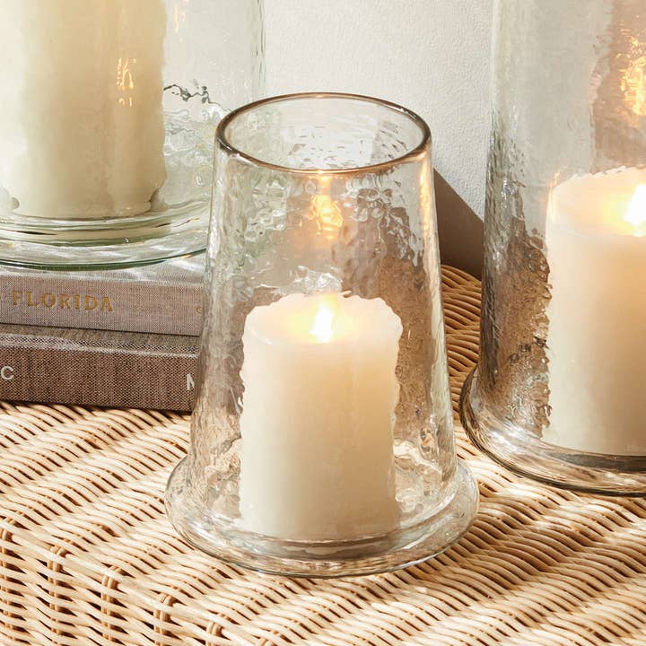 Napa Home & Garden - Wholesale Candle Holder - Gabriel Hurricane Small - Tapered Clear Glass Candle Holder4