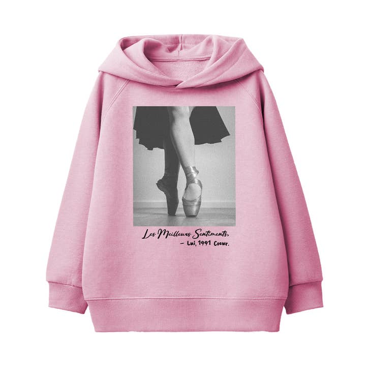 GIRLS BALLET PICTURE L/S FLEECE HOODIE for wholesale by Silver Jeans