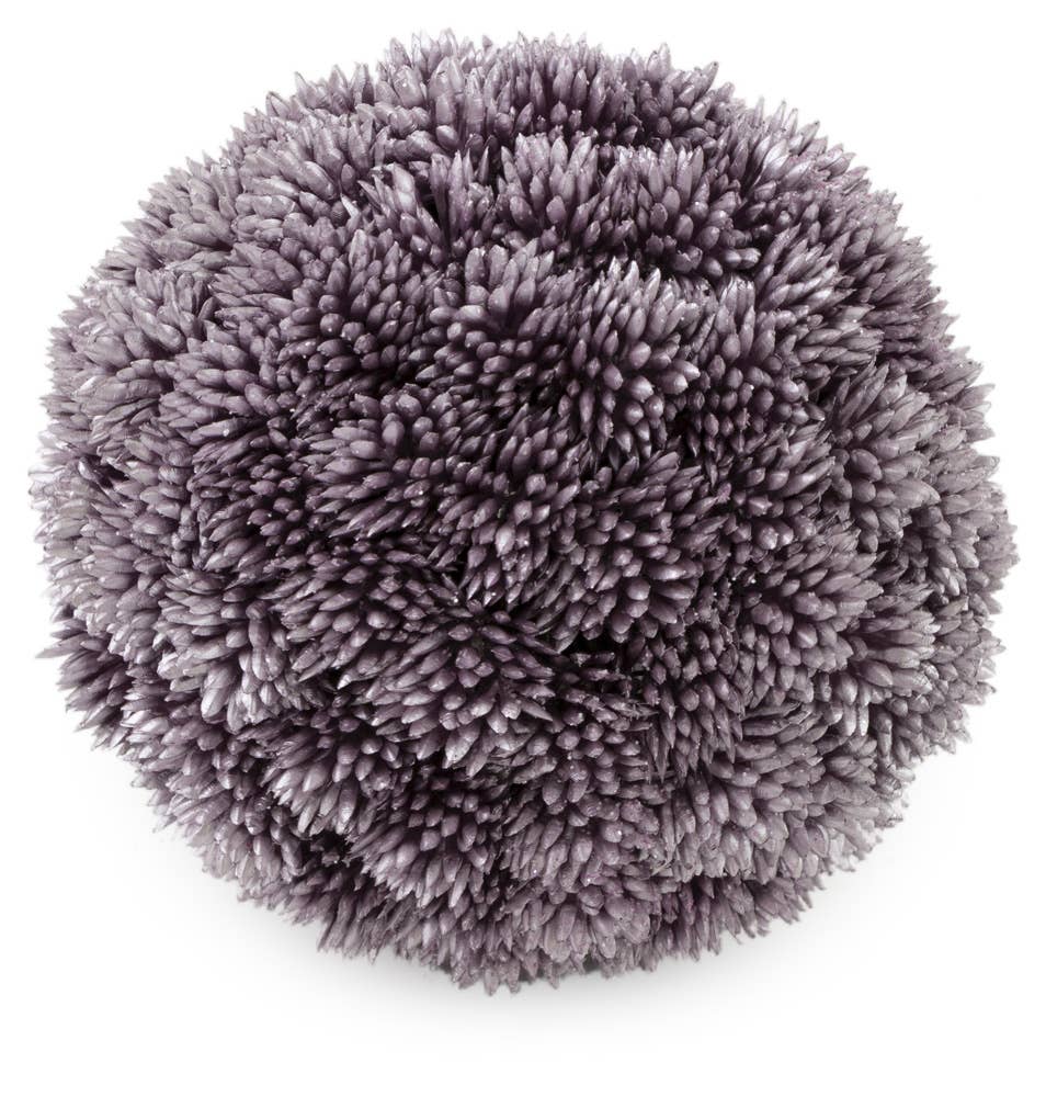 Boston International - Wholesale Decorative Tabletop Object - Metallic Purple Berry Ball 4" Dia Home Accent0