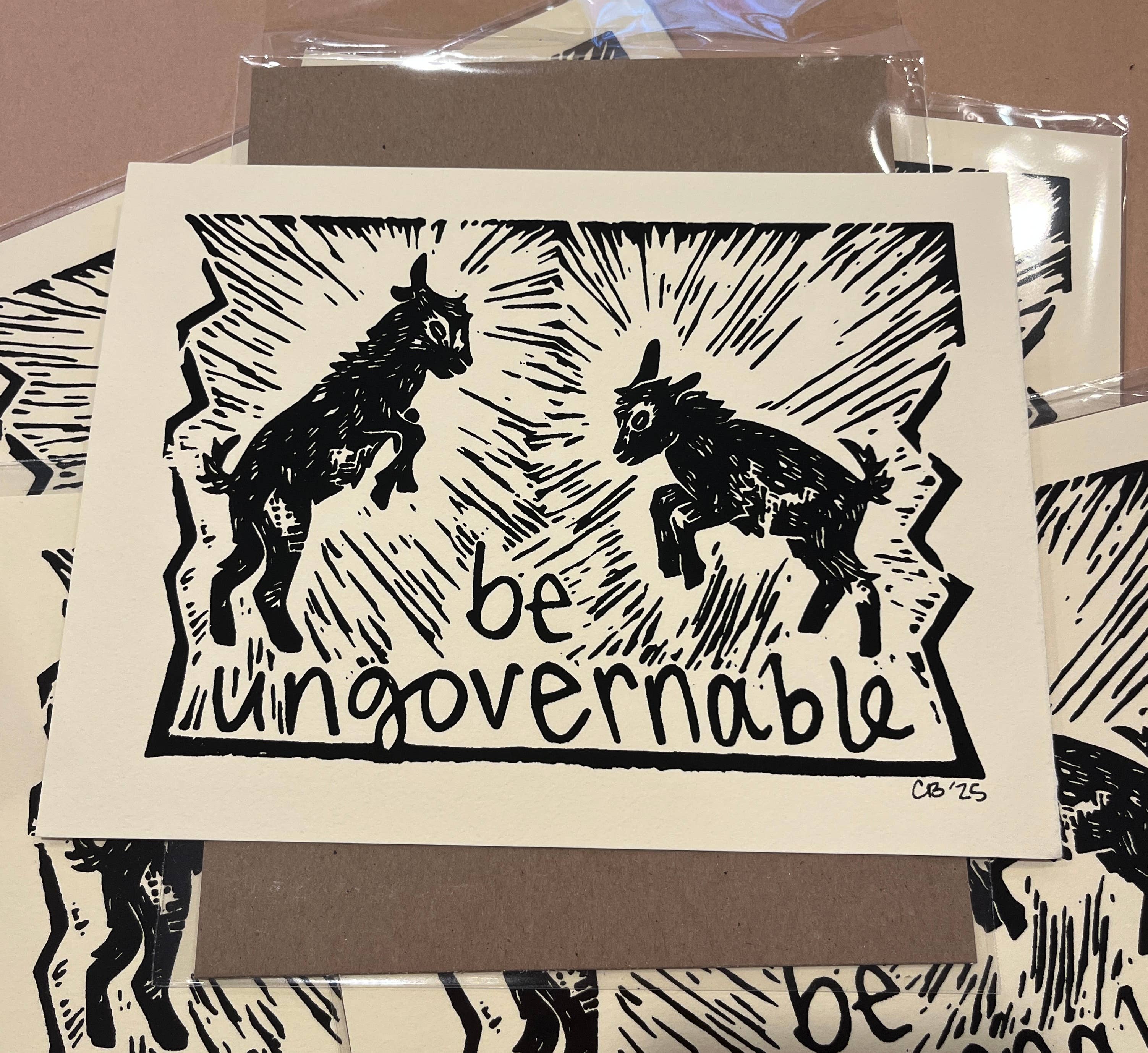Critter Butts - Wholesale Art Print - Be Ungovernable Print - Screen print on BFK Rives paper1